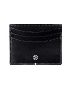 S.T. Dupont Line D Black Smooth Leather Credit Card Holder
