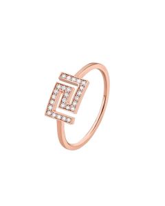 Versace Greca Ring For Women Rose Gold with diamond Size 51