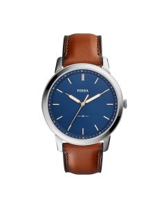 Fossil THE MINIMALIST watch for men , Brown / Blue