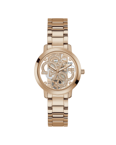 Guess QUATTRO CLEAR watch for women steel rose gold