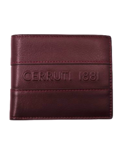 Cerruti 1881 leather wallet for men 8cc burgundy 