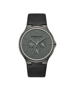 Kenneth Cole New York Men Watch Black Leather 