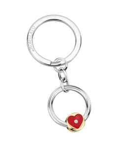 Morellato story key ring for women steel silver , Red