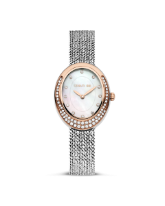 Cerruti 1881 Nemi Crystals ladies watch steel silver , Rose gold