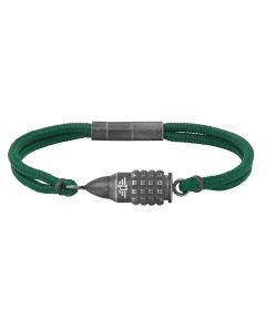 Police Showpiece Bracelet for Men Gun With Green cord