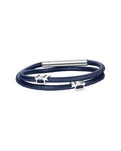 Police PIPE  bracelet for men Blue leather