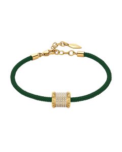 Police BARREL bracelet for women gold , green 