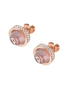 Police BEAMING earring for women rose gold with crystal