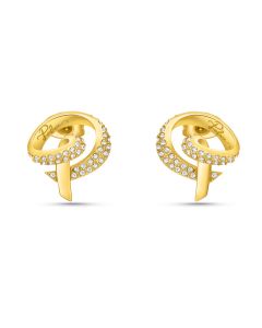 Police FLAKE earring for women gold with crystal