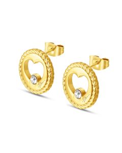 Police AMOUR earring for women gold with crystal 