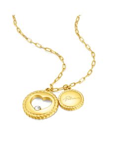 Police AMOUR necklace for ladies steel gold 