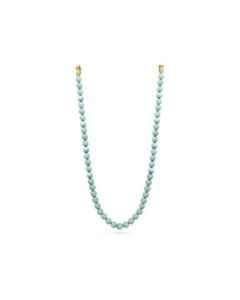 Police women gold necklace with beads 