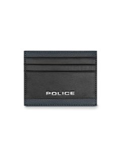 Police AVON card case 6cc for men black / blue leather
