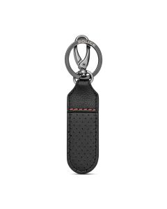 Police ORION keyring for men with black and red leather