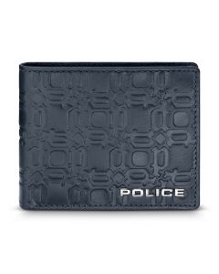 Police DARIO men wallet 8cc with blue leather
