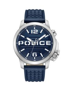 Police Automated men watch blue leather 