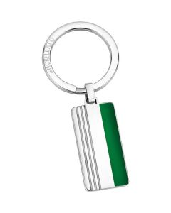 Morellato RECTANGULAR keychain for men silver , Green