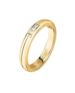 Morellato LOVE ladies ring steel gold with crystal size 16