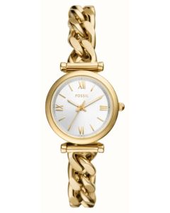 Fossil Carlie Three-Hand Gold-Tone Steel Watch gold