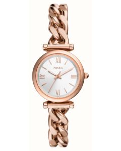 Fossil Carlie Three-Hand Steel Watch rose gold