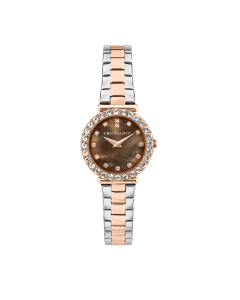 Trussardi MOON ladies watch steel rose gold with crystal