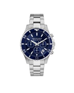 Trussardi CITY LIFE men Quartz watch steel silver , Blue