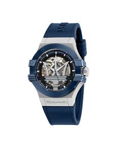 Maserati POTENZA gent automatic watch with blue silicon 
