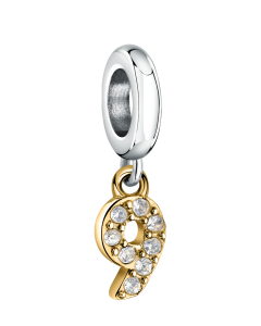 Morellato charm number 9 for woman silver , Gold