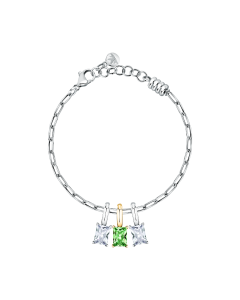 Morellato women bracelet silver with green crystal