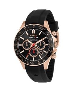 Sector 230 Quartz chronograph watch for men silicon black 