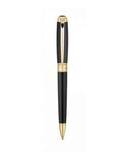 S.T. Dupont Line D Ballpoint Medium Black Gold Pen