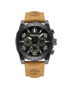 Timberland Sherbrook multifunction watch camel brown leather