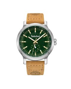 Timberland Driscoll Men Watch Green , Brown Leather 