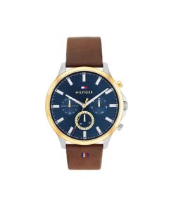 Tommy Hilfiger chronograph men watch with brown leather 