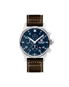 Swiss Military Hanowa Chronograph Watch Brown Leather