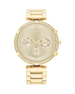 Tommy Hilfiger Gold ladies watch with day-date